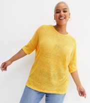Vero Moda Curve Pale Yellow Crochet Top